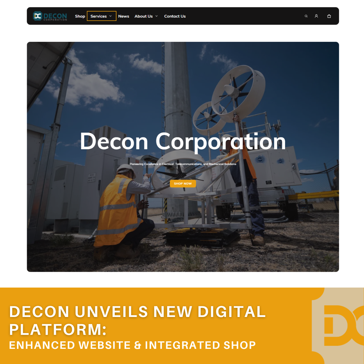Decon Unveils New Digital Platform: Enhanced Website & Integrated Shop