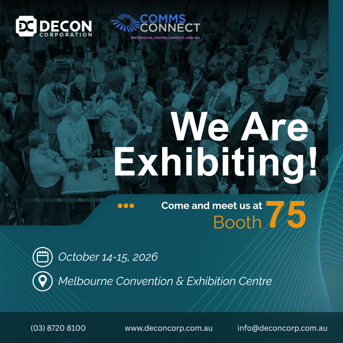 Decon will be returning to Comms Connect Melbourne 2026